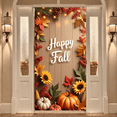 thumbnail image 1 of Autumn Leaves Pumpkin Banner Fall Harvest Decoration Sunflower for Thanksgiving Celebration Seasonal Decor Outdoor Decor, 1 of 9