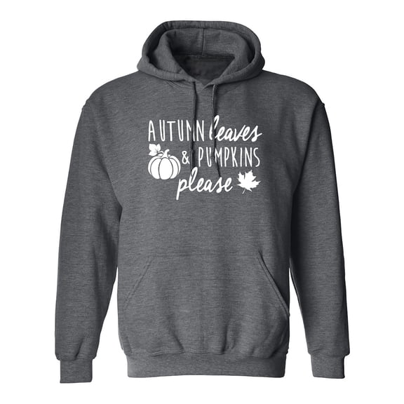 Autumn Leaves & Pumpkins Please Adult Hooded Sweatshirt