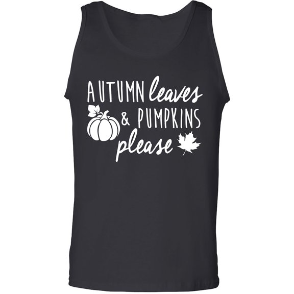 Autumn Leaves & Pumpkins Please Adult Tank Top