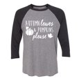 thumbnail image 1 of Autumn Leaves & Pumpkins Please Unisex 3/4 Sleeve Baseball Raglan Tee, 1 of 2