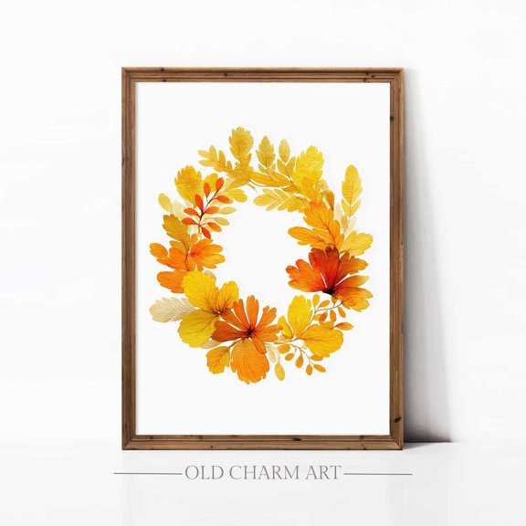 Autumn Leaves : Rustic Fall Decor Poster, Unframed Poster Size 16x24