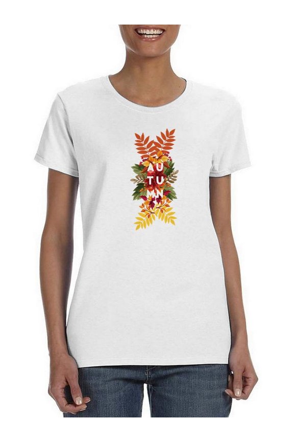 Autumn Leaves T-Shirt Women -SPIdeals Designs, Female Medium