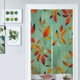thumbnail image 1 of Autumn Leaves Teal Background Pattern Door Curtain Nordic Living Room DoorCurtain Porch Partition Curtain Kitchen Rative Half Curtain, 1 of 4