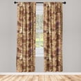 thumbnail image 1 of Autumn Leaves Window Curtains, Neutral Colors Boho Vintage Design Leafy Artwork Fall Themed Print, Lightweight Decor 2-Panel Set with Rod Pocket, Pair of - 28"x84", Dark Khaki Lime Green, by Ambesonne, 1 of 3