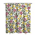 thumbnail image 1 of Autumn Leaves and Floral Shower Curtain 72x84, Rustic Botanical Theme, Quick-Dry Polyester with Vintage Accents, 1 of 5