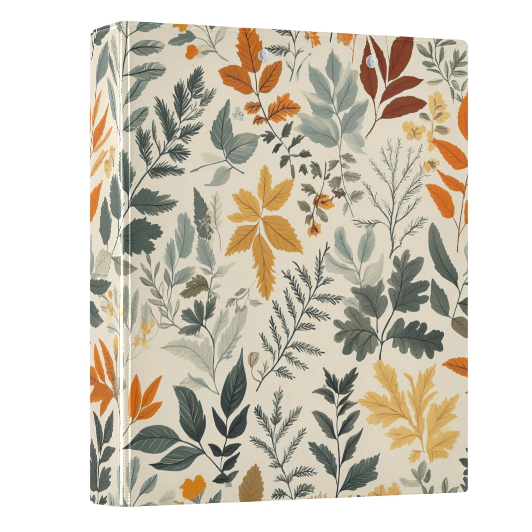 Autumn Leaves and Foliage Hardcover 3 Ring Binder 1.5” Round Rings ...