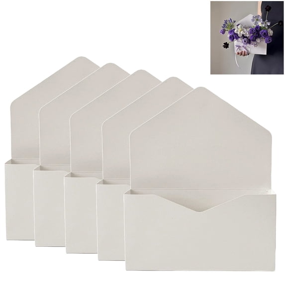 Autumn Letter Envelope Flower Box - DIY Surprise Gift Box for Christmas, Dating & Birthdays, Colorful Florist-Grade Box, Durable Material, Perfect for Bouquet Storage & Gifting, 8.7*1.6*10.6in, White