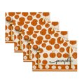 Autumn Linen Fabric Place Mats;Fall Placemat Set for Kitchen Dining