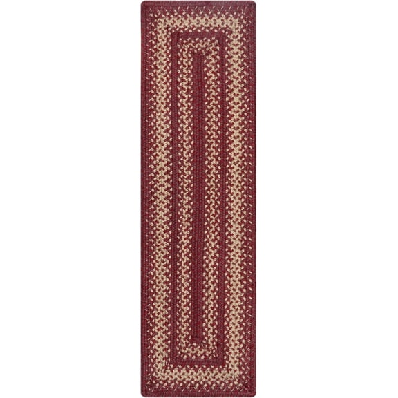 Autumn Maple Burgundy and Tan Long Table Runner 11x36, Jute, Rectangle - Rustic Primitive Decor for Dining Table, Easy to Clean