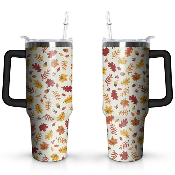 Autumn Maple Leaf 40oz Stainless Steel Vacuum Insulated Tumbler with Lid and Straw Gifts for Mom Friend Sister Grandma