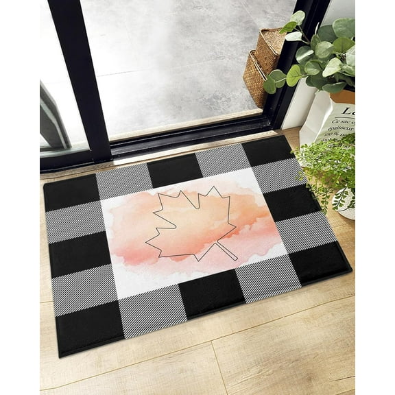 Kempf Coco Rug, Low Profile, Natural Coir Doormat, Floor Mat for Entryways, Patio, Garage, 24x16 Inch