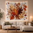 thumbnail image 1 of Autumn Maple Leaf in a Dense Botanical Cluster, Warm Watercolor-Inspired for Boho Decor Lovers, Autumnal Wall Art, Housewarming Gift Tapestry Wall Hanging for Living Room, Bedroom and Dorm, 1 of 7