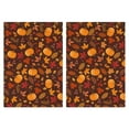 thumbnail image 1 of Autumn Maple Leaf Dish Towels Set - 2-Pack Absorbent Pumpkin Tea Towels, Farmhouse Kitchen Decor, 1 of 3