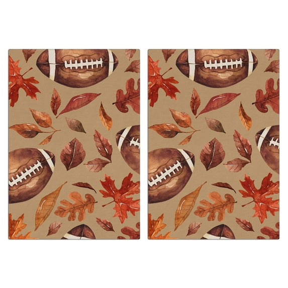 Autumn Maple Leaf Dish Towels Set - 2-Pack Absorbent Pumpkin Tea Towels, Farmhouse Kitchen Decor