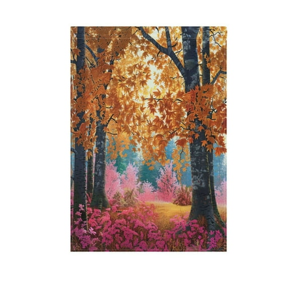 Autumn Maple Leaf Forest Garden Flag House Banner 12" x 18" Double Sided Outdoor Yard Decoration
