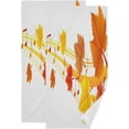 thumbnail image 1 of Autumn Maple Leaf Hand Towels, Golden Music Note Kitchen Towel Ultra Soft and Absorbent,Decorative Fingertip Face Towel for Bathroom Hotel, 2 PCS, 28.3"x 14.4", 1 of 6