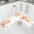 thumbnail image 1 of Autumn Maple Leaf Kitchen Floor Mats, Retro Watercolor Leaves Plant 2 PCS Anti Fatigue Area Runner Rugs Set Orange Foliage Non-Slip Bathroom Comfort Standing Mat Home Decor, 1 of 6