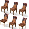 thumbnail image 1 of Autumn Maple Leaf Owl Thanksgiving Chair Covers Set of 6 Spandex Stretch Parsons Chair Slipcovers for Dining Room Universal Removable Washable Chairs Seat Covers Protector for Fall Decor, 1 of 7