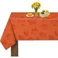 thumbnail image 1 of Autumn Maple Leaf Rectangle Tablecloth 60 Inch X 84 Inch Thanksgiving Orange Tablecover Anti-Wrinkle Waterproof Wipeable Table Cloth for Kitchen/Home Decoration, 1 of 6