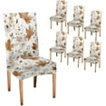 thumbnail image 1 of Autumn Maple Leaves Chair Covers Fall Stretch Dining Room Chair Cover Set of 6 Removable Washable Kitchen Parsons Chair Covers Seat Slipcovers, 1 of 6