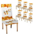 thumbnail image 1 of Autumn Maple Leaves Fall Chair Cover Set of 6 Removable Decorative Seat Slipcovers for Kitchen Dining Room Office, 1 of 6