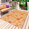 thumbnail image 1 of Autumn Maple Leaves Outdoor Rug for Patio/Deck/Porch, Non-Slip Large Area Rug 4 x 6 Ft, Vintage Orange Falling Leaf Plants Indoor Outdoor Rugs Washable Area Rugs, Reversible Camping Rug Carpet Runner, 1 of 8