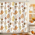 thumbnail image 1 of Autumn Maple Leaves Waterproof Shower Curtain Fall Leaves Thanksgiving Harvest Shower Curtain for Bathroom Autumn Plants Maple Tree Leaves Home Bathtub Waterproof Fabric 72"W x 78"L (Pack of 1), 1 of 6