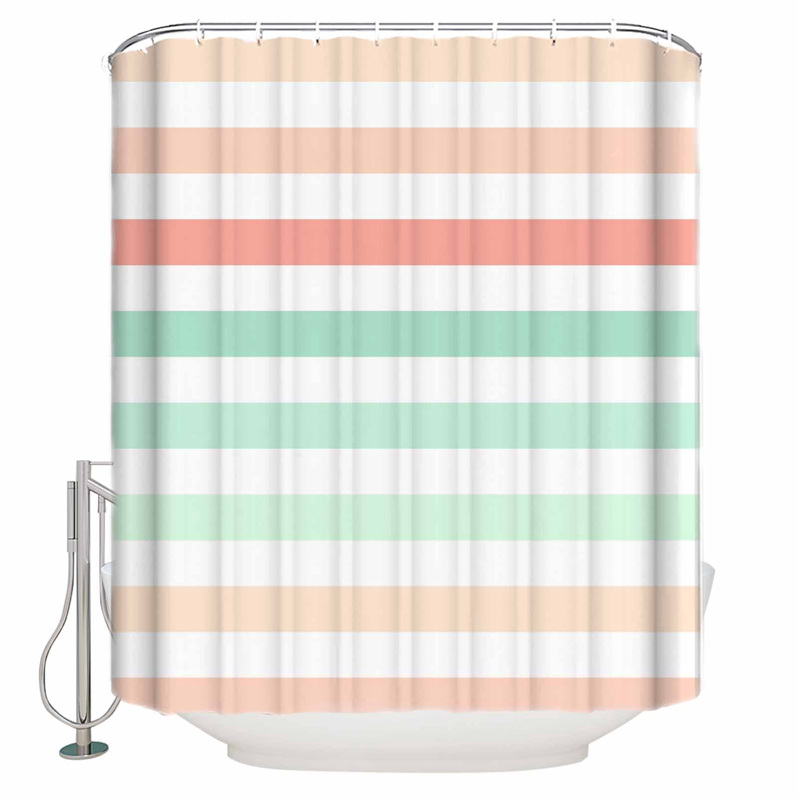 Fall Rustic Pumpkins Shower Curtain – Autumn Leaves & Wheat Design, Waterproof Polyester – 70x70 Inches With 12 Hooks