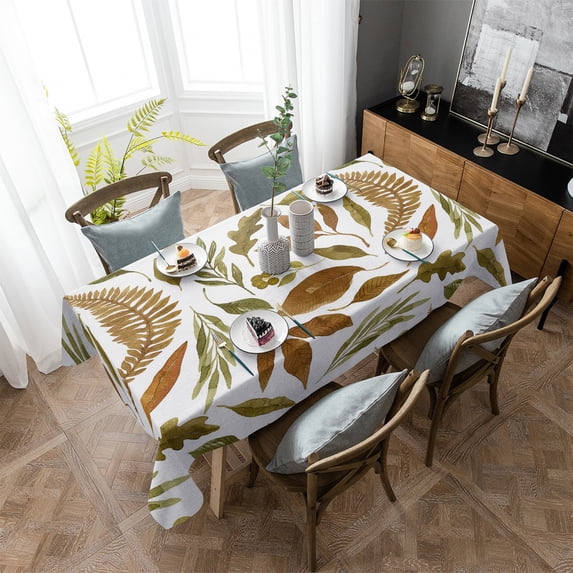 Autumn Maple Texture Rectangular Tablecloth Dustproof Picnic Cloth Home Decoration Kitchen Waterproof Table Cover