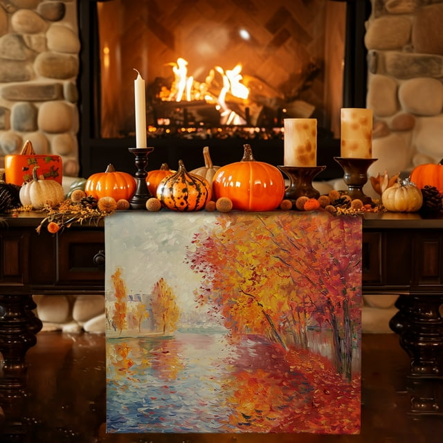 Autumn Maple Tree River Table Runners Party Table r Farmhouse Dining