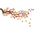 thumbnail image 1 of Autumn Maple Tree Wall Stickers, Chinese Style Autumn Fallen Leaves Wall Murals Peel and Stick 3D Wall Art Stickers Murals Home Decor for Girls Bedroom Nursery Rooms Living Room, 1 of 10
