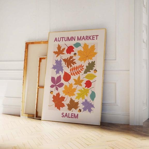 Autumn Market Flower Market Seasonal Decor Wall Art Unframed Paper Print