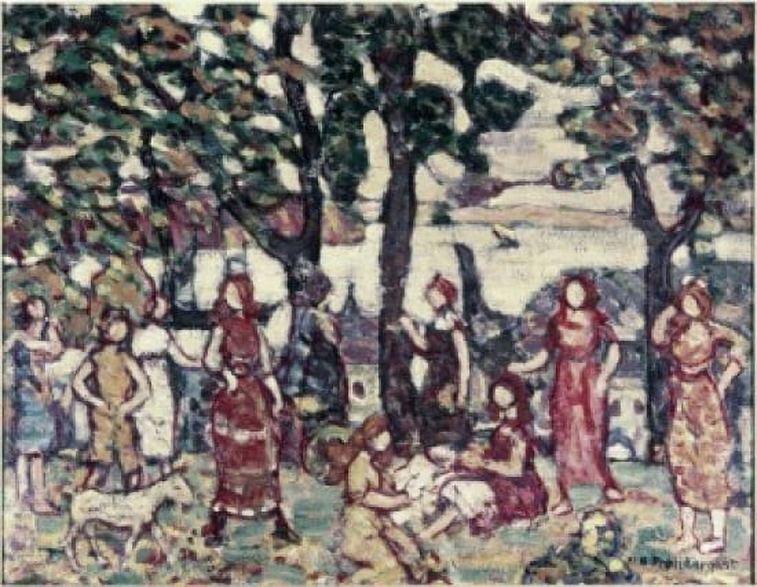 Autumn Maurice Brazil Prendergast (1859-1924 American) Canvas Art - Maurice Prendergast (24 x 36)