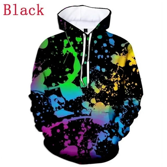 Autumn Men Fashion Hoodies 3D Printed Tie Dye Hooded Hoodies Male