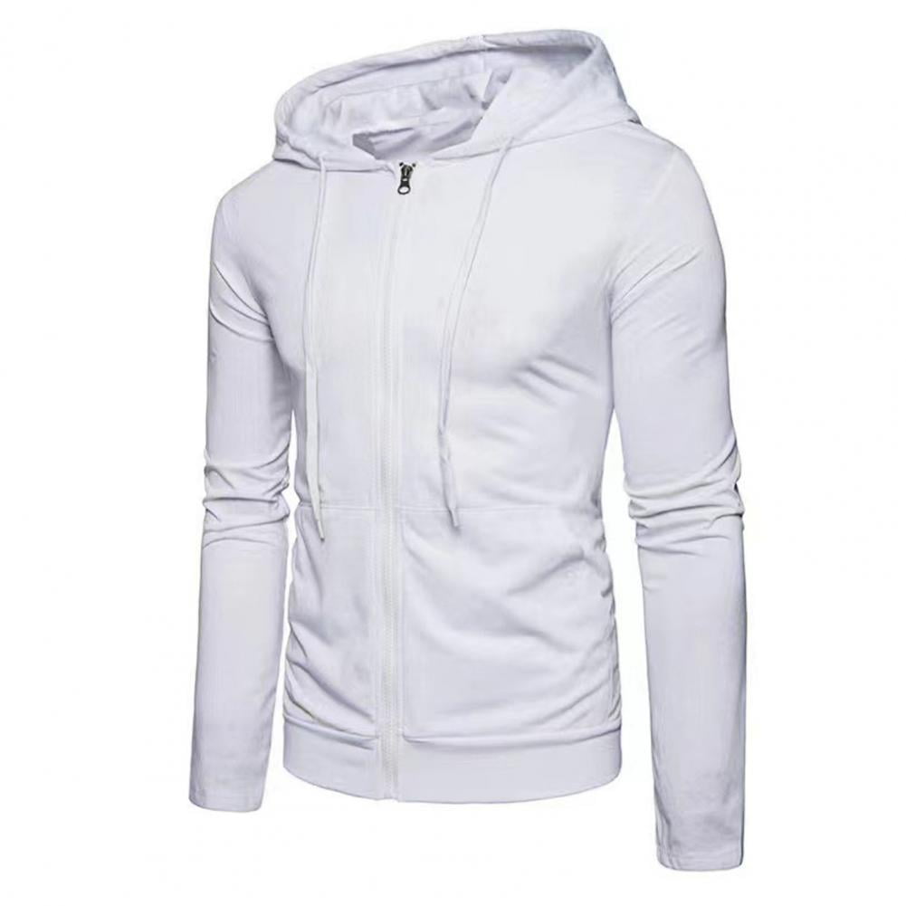Autumn Men Sweatshirts Long Sleeve Jacket Hoodie Zipper Closure Jacket