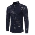 Autumn Men's Button Shirt Personality Christmas Gift Luxury Coat Rose