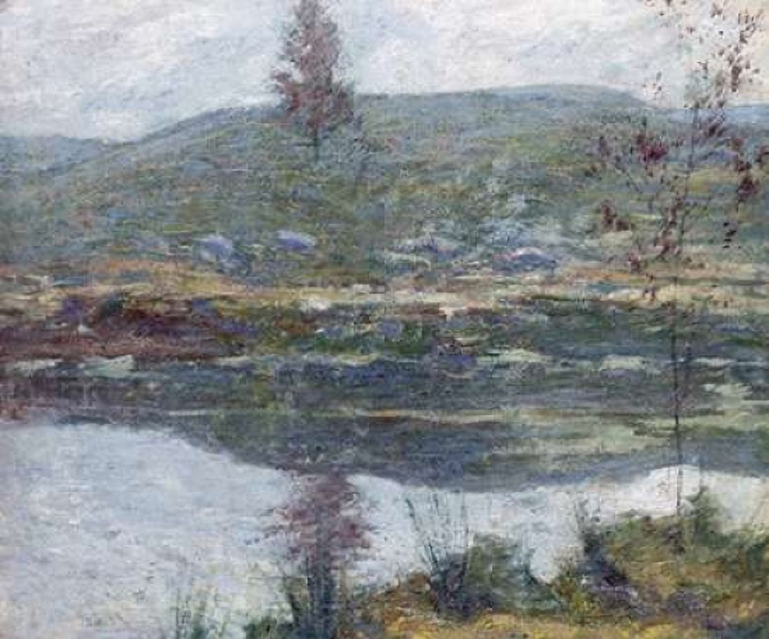 Autumn Mists Canvas Art - John Henry Twachtman (24 x 24)