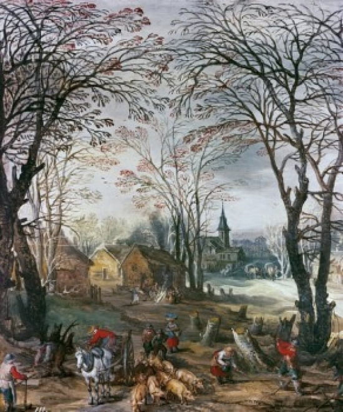 Autumn Momper Joos de the younger (1564-1635Flemish) OIL ON WOOD PANEL Canvas Art - Joos de Momper (24 x 36)