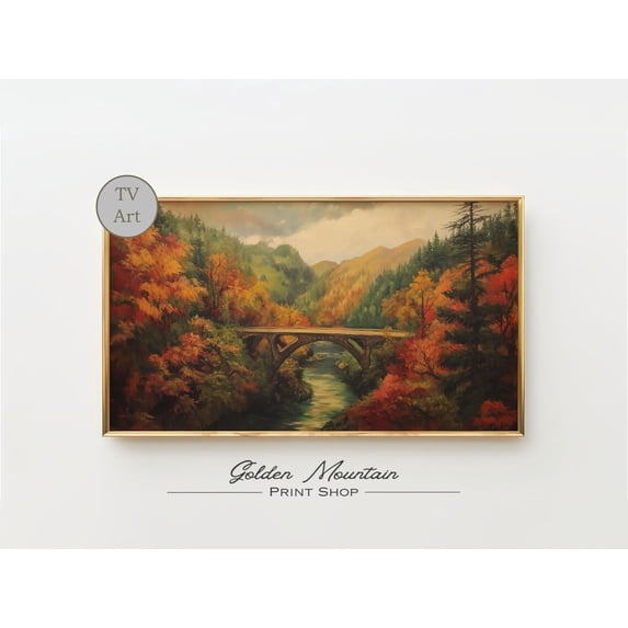 autumn-moody-bridge-vibrant-fall-landscape-rustic-mountain-river-scene
