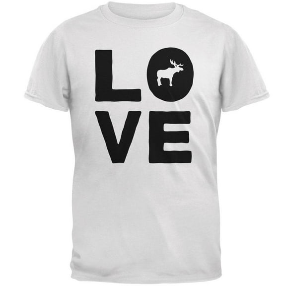 Autumn Moose Love Mens T Shirt White SM