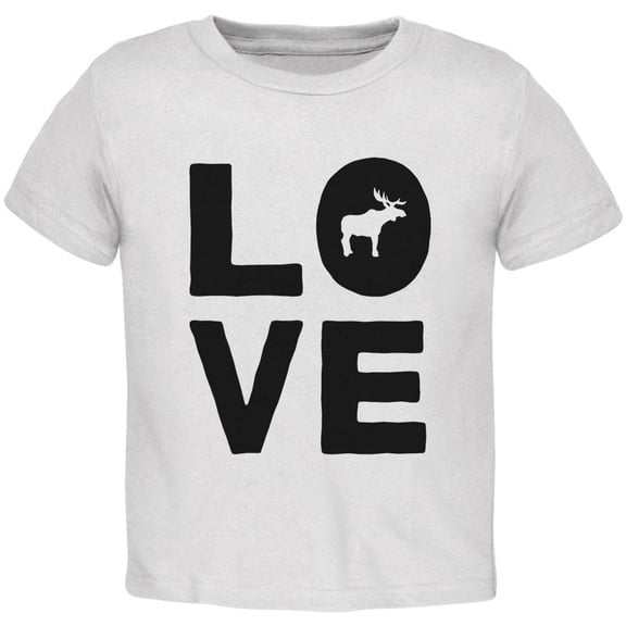 Autumn Moose Love Toddler T Shirt White 2T