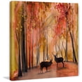 thumbnail image 1 of "Autumn Moose" Painting Print on Wrapped Canvas, 1 of 7