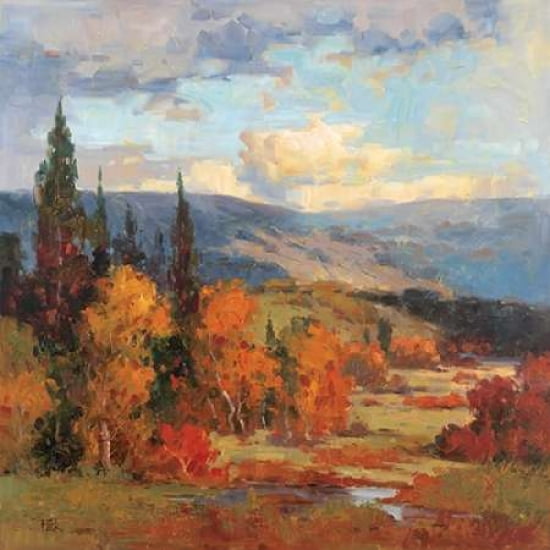 Autumn Mountains Canvas Art - K Park (24 x 24)