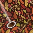 thumbnail image 1 of Autumn Mushroom Wrapping Paper Roll, Orange Falling Leaves, Mushrooms on Black Background Design for Fall, Autumn, Thanksgiving Gift Wrap, DIY Craft, Mini Roll, 17 inches x 16.4 Feet, 1 of 15