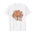 thumbnail image 1 of Autumn Nature Forest Wildlife Botanical Thanksgiving Fall White T-Shirt, 1 of 5