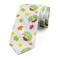 thumbnail image 1 of Autumn Necktie, Colorful Simplistic Fall, Dress Tie, 3.7", Multicolor, by Ambesonne, 1 of 3