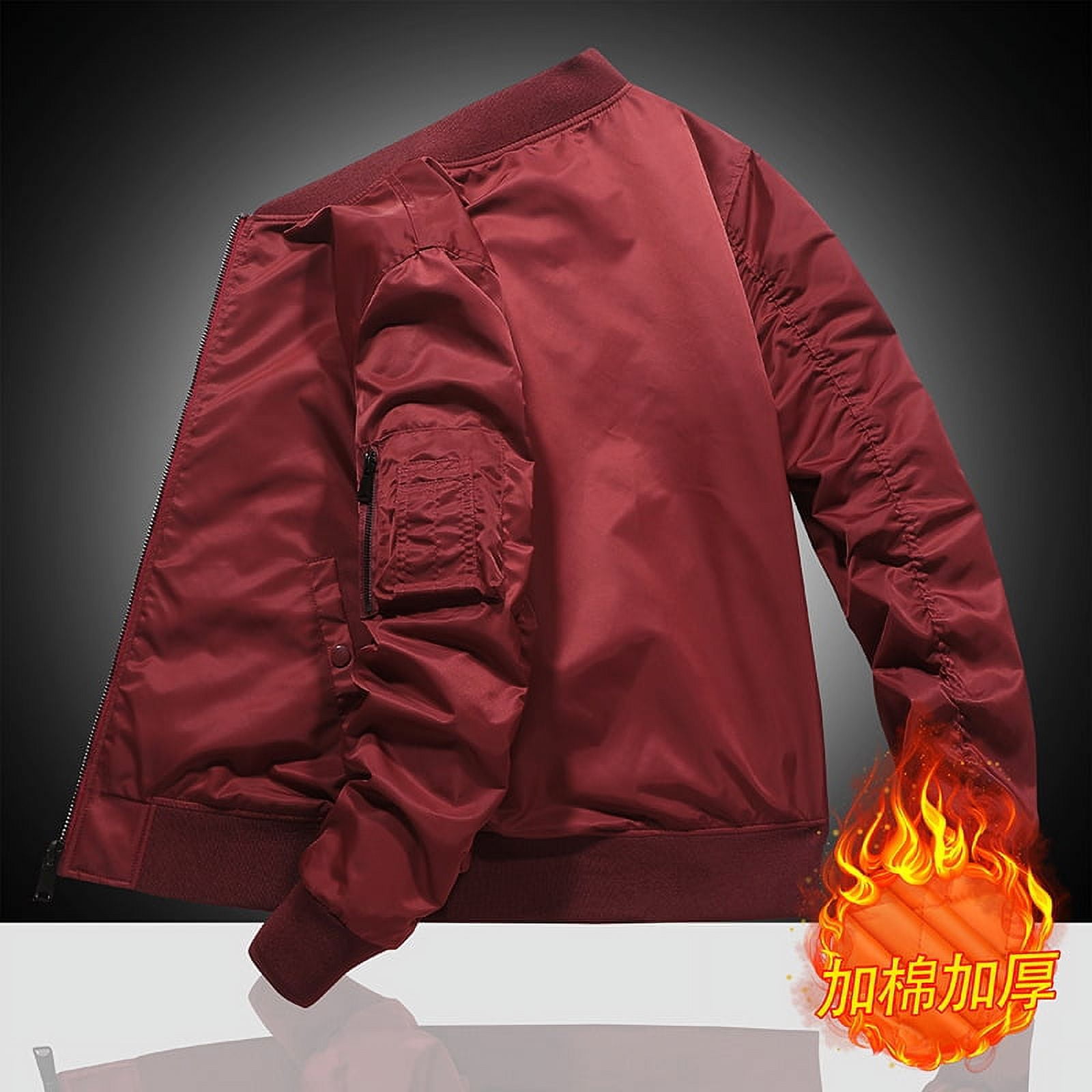 Autumn New Air Force ma1 pilot jacket men‘s motorcycle solid color coat