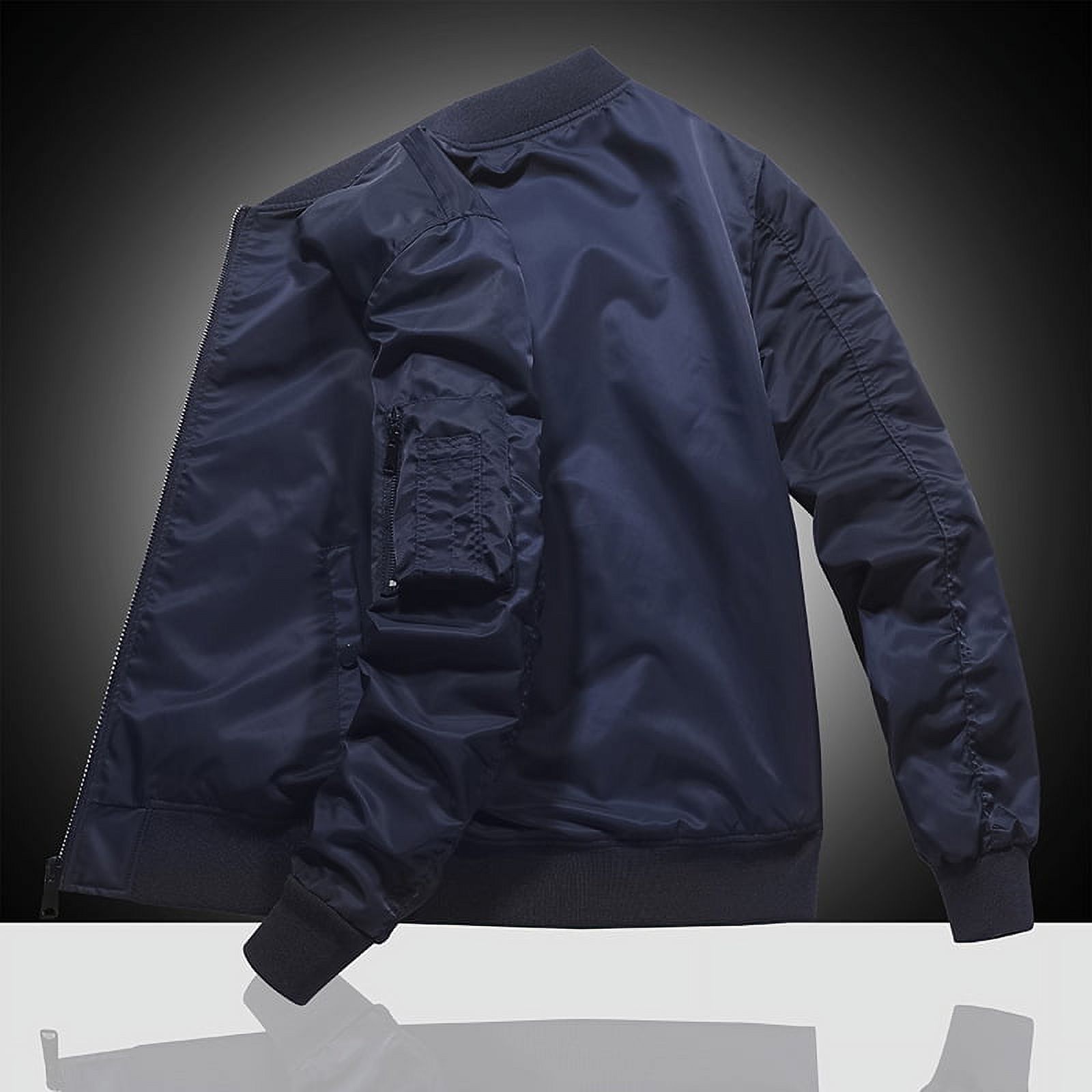 Autumn New Air Force ma1 pilot jacket men‘s motorcycle solid color coat