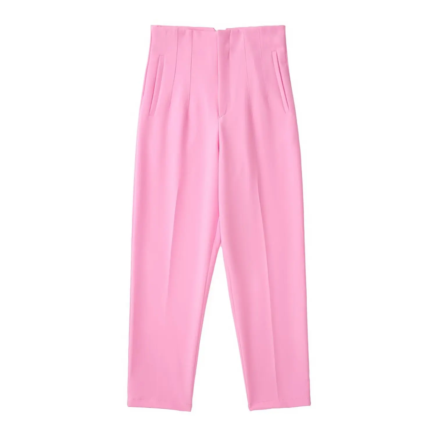 Autumn New Fashion Office Wear High Waist Pants for Women Formal Pants