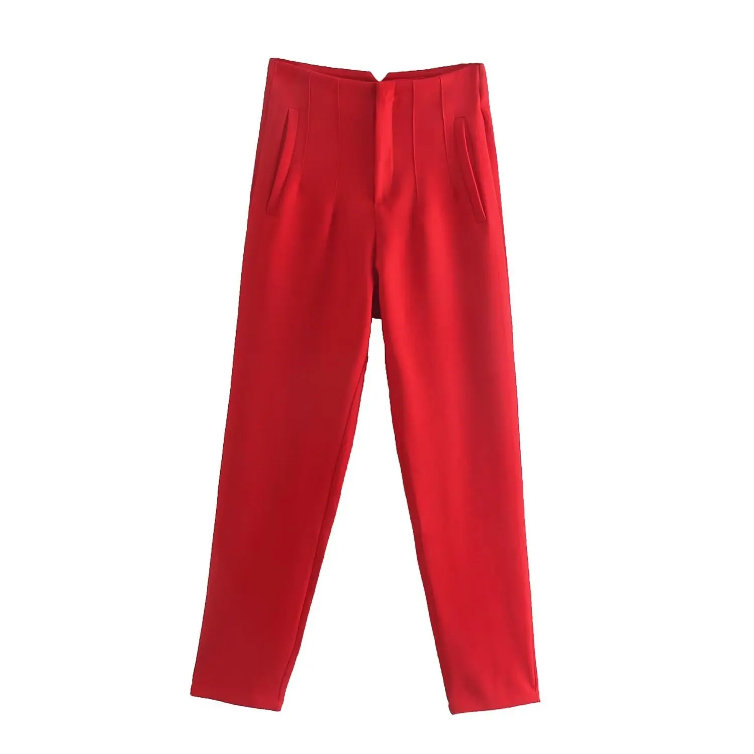 Autumn New Fashion Office Wear High Waist Pants for Women Formal Pants